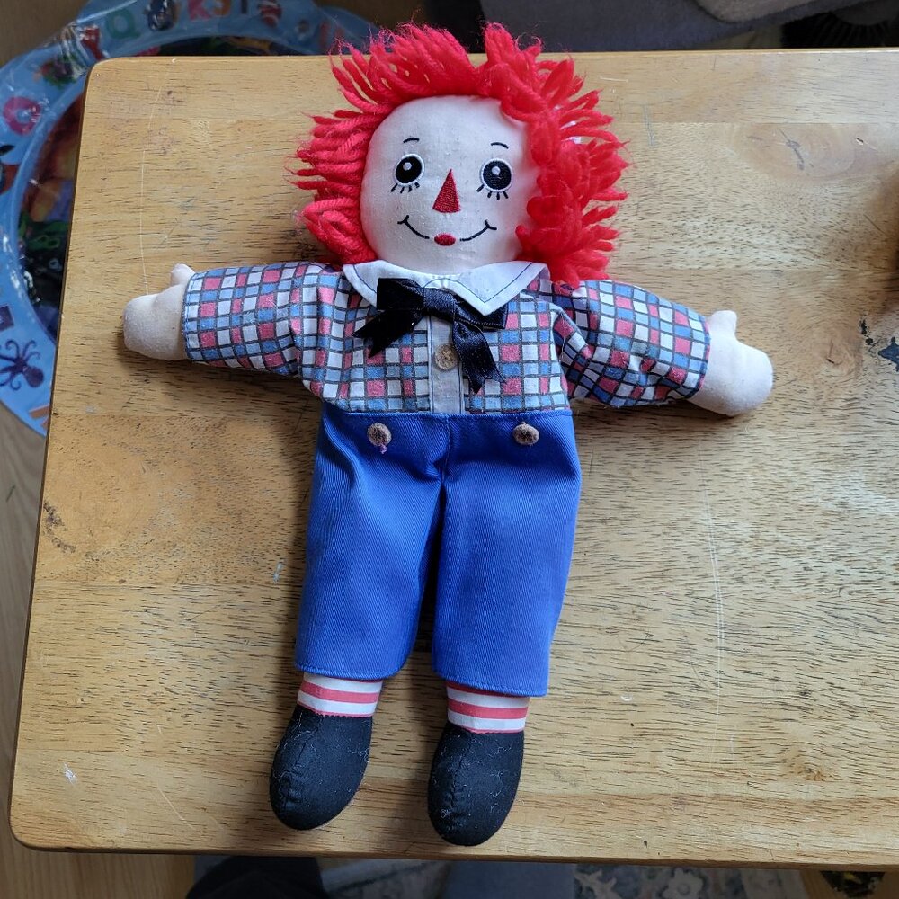 Vintage/Classic Raggedy Andy Small Plush Toy Doll GUC SEE PICTURES